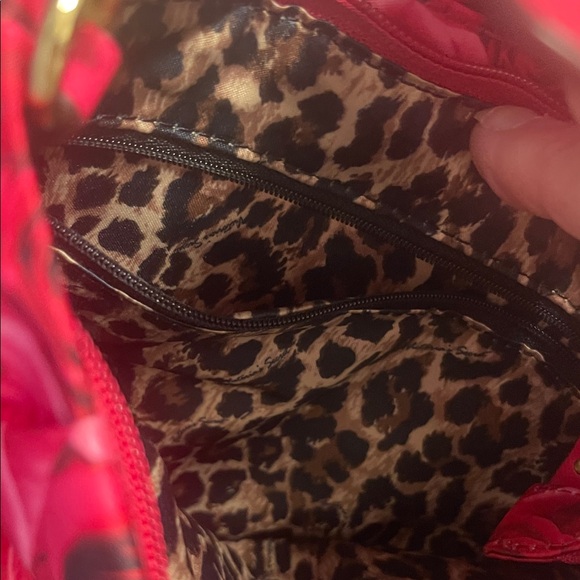 Victoria's Secret Red Rose Print Chain Strap Crossbody Shoulder Bag - Picture 5 of 6